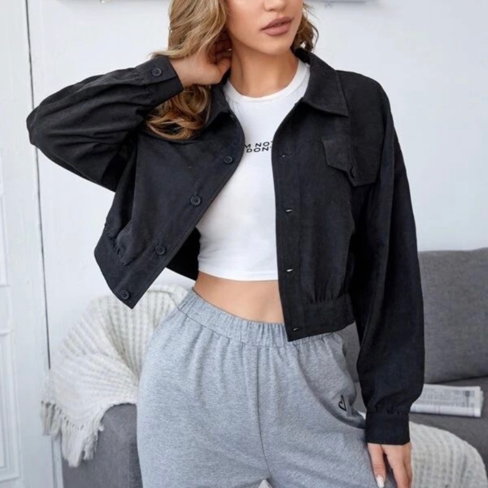 Womens Cropped Jacket Size L